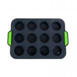 Dishwasher Safe 12 Cup Regular Muffin Silicone Cake Molds for sale