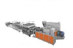 China Plastic Board Making Wpc Extrusion Machine / Fouble Screw Board Extruder supplier