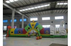 China Indoor Playground Blow Up Obstacle Course , Kindergarten Baby Bouncy Castle Assault Course supplier