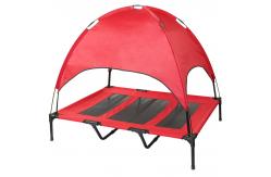 China SGS Elevated Pet Cot With Canopy 7 Inches 190T PU Cooling supplier
