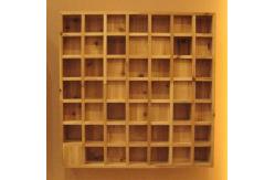 China Square / Cubic Pattern Ceiling Acoustic Diffuser / Wood Diffuser Panel supplier