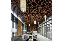 China OEM Suspend Metal Ceiling Design Polyester Powder Coating With LED Light supplier