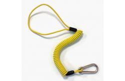 China Custom Spring Plastic Coating Coiled Wire Safety Lanyard For Fall Protection supplier
