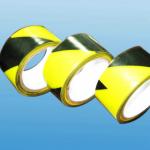 soft polyvinyl chloride speciality tape , black - yellow warning tape