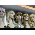 Custom Blonde Wavy Human Hair Full Lace Synthetic Wigs Glueless Heat Resistant for sale