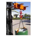 Orange 1 Ton Forklift Lifting Hook 1000KGS Forklift Hook Attachment
