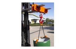 China Orange 1 Ton Forklift Lifting Hook 1000KGS Forklift Hook Attachment supplier