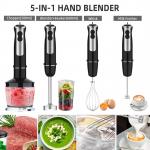 Kitchen electric appliances 5-in-1 blender hand held with whisk,milk frother,500ml chopper,600ml beaker for sale