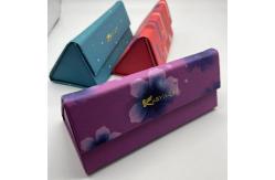 China Bespoke Pattern Eyewear Foldable Sunglasses Case Triangular Pressure Resistant supplier