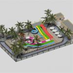 1500 Square Meter Indoor Water Park With Water Slides Lazy River Water House Design For All Ages for sale
