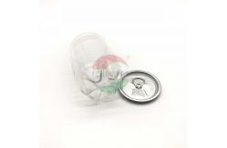 China 250ml Cylinder Transparent Plastic Soft Drink Cans With Lid SGS FDA QS supplier