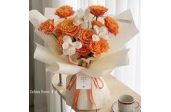 China Embossed Cream Floral Flower Wrapping Paper Waterproof Specialty Paper supplier