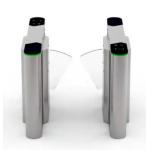 Dry Contact Entrance Flap Gate Barrier OEM Card Intelligent Access Control System 304 Brushed Stainless Steel for sale