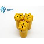 Yellow Carbon Steel Tapered Button Bit Small Hole Blasting Tool for sale