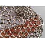 Silver Color Metal Ring Mesh Stainless Steel For Decoration Of Buildings Facade for sale