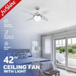 1stshine Ceiling Fan Light with Remote and Wall Mount Effortless Installation for sale