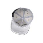 Hippop Flat Brim Snapback Hats 3D Embroidered Silvery 5 Panel Cap