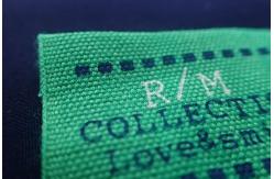China Rectangle Screen Printing Custom Woven Labels For Clothes，Hats supplier