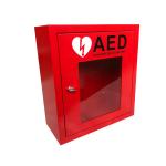 Red Alarmed AED Wall Cabinet For Defibrillators Custom Service Support for sale
