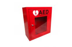 China Red Alarmed AED Wall Cabinet For Defibrillators Custom Service Support supplier