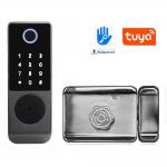 Aluminum Alloy Smart Rim Lock 60mm Fingerprint Code Door Lock for sale