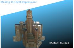 China metal with crystal building model/metal house model/metal premisel/metal building model supplier