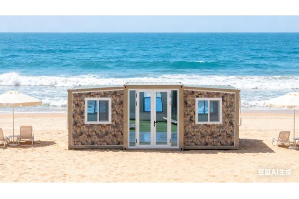 Foldable 20ft Container with Double Slope Roof Easy To Ship and Fully Customizable