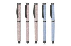 China Aluminum Roller Ball Pen Specialty Paper Surface Roller Pen Insertable Cap Pen supplier