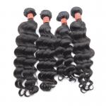 Custom Color Human Virgin Hair Weave , Loose Wave Weave Human Hair Smooth for sale