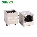 KRJ-181NL 180 Degree Cat5e Rj45 Connector Vertical Mesh Outlet Socket RoHS With Internal Magnetics And LED for sale