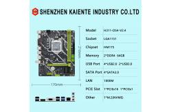 China customizable PC motherboards H311 Motherboard INTEL LGA1151 Dual channel DDR4 HM175 Chipset supplier