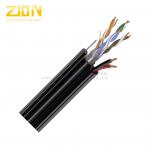 Video Over FTP CAT5E Network Cable Outdoor With Messenger In Black Jacket for sale