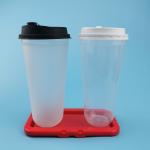 U Shaped Clear 700ml PP Disposable Bubble Tea Cups for sale