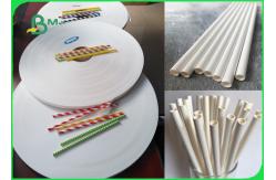 China 60g 120g Solid White Straw Paper Rolls For Cake Pop Stick 620mm supplier