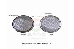 China Round mini embossed aluminium foil lids , light weight easy open can lid supplier