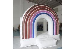 China Party Rainbow Bouncy House Inflatable Jumping Bouncer PVC Bounce Castle supplier