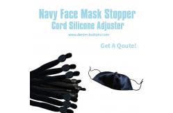 China Navy Face Mask Stopper | Toggle Cord Locks Silicone Adjuster supplier