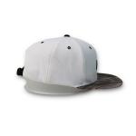 PU Label 6 Panel Flat Brim Snapback Hats For Advertising Character Style