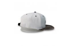 China PU Label 6 Panel Flat Brim Snapback Hats For Advertising Character Style supplier