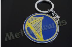 China Circle Design Bridge Metal Key Chains Metal Key Fobs Hard Enamel Customize Logo supplier