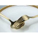 Fadeless Luxury Matte Gold SS304 Fork Knife Spoon Set
