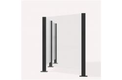 China Customized Black Aluminum Glass Railing Panels Balcony Fence supplier