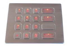 China IP65 dynamic rated industrial backlight  vending machine keypad vandal proof supplier