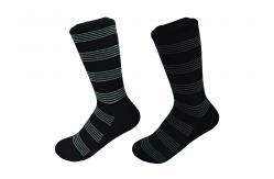 China Black Stripes Diabetic Compression Socks , Snagging Resistance Diabetic Socks For Men supplier