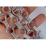 Silver Aluminum Chain Fly Curtains Mesh Screen For Interior And Outdoor Design for sale