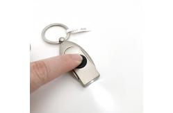 China Siliver Metal Keychain Holder for Promotion with Custom Logo in Siliver Finish supplier