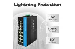 China Olycom Industrial PoE Managed Switch 2.5G Fiber 240W Budget SNMP CLI Manageable supplier