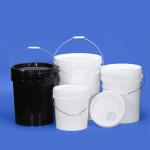5 Gallon Plastic Bucket with Oil Spout Lid 20L Round Food Grade Plastic Oil Bucke for sale