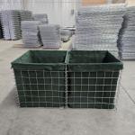 MIL1, MIL 7, MIL 10, MIL 12, MIL 19 2.74M High Hot Dipped Geotextile Lined Welded Gabion Hesco Bag for Military Defensive Barriers Bastions for sale