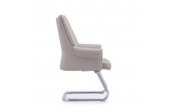 China Paded Armrest Leather Office Visitor Chair High Density Foam supplier